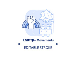 Lgbtqi movements light blue concept icon preview picture