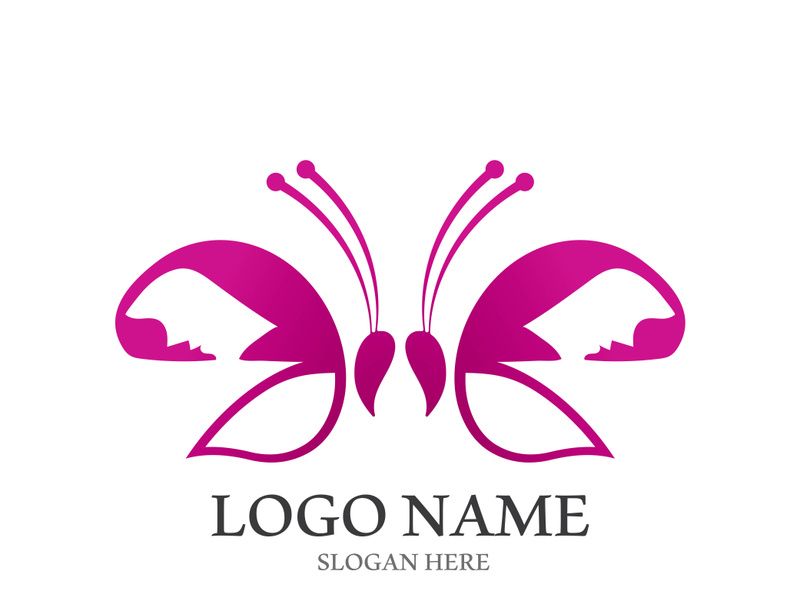 Fresh lavender flower logo vector flat design