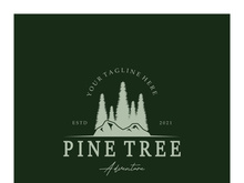 simple pine or fir tree logo,evergreen.for pine forest,adventurers,camping,nature,badges and business.vector