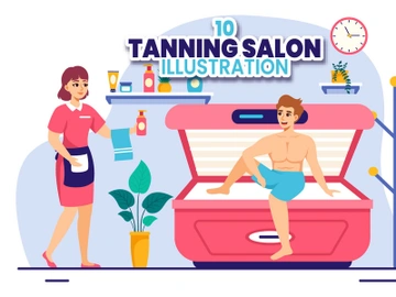 10 Tanning Salon Illustration preview picture