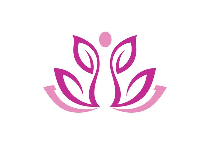 Lotus flower health meditation logo symbol