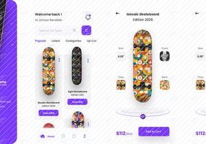 Skateboard Shop App Design