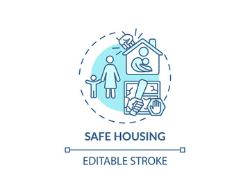 Safe housing concept icon preview picture