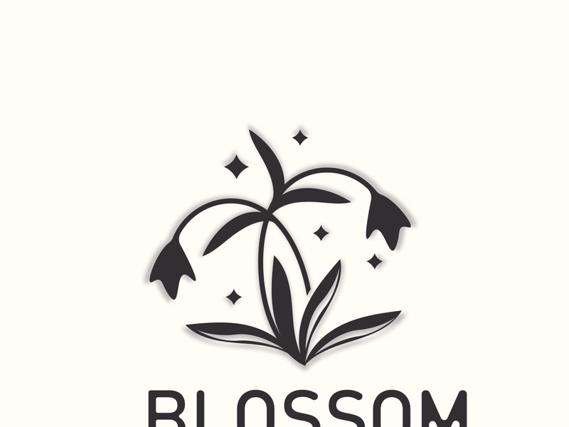 Blossom floral beautiful leaf and flower vector art, icon graphic decoration business wedding template