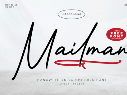 Mailman - Handwritten Script Font
