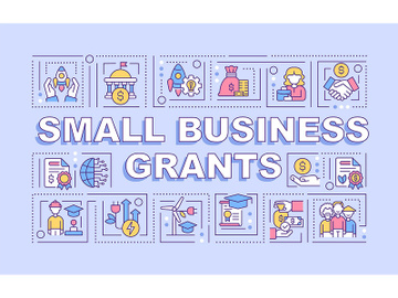 Small business grants word concepts purple banner preview picture