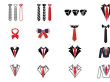 Work suit tie design Logo