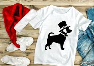 Dapper dog in top hat and bow tie