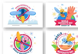 10 World Mosquito Day Illustration