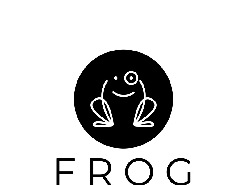 frog logo simple vector design template