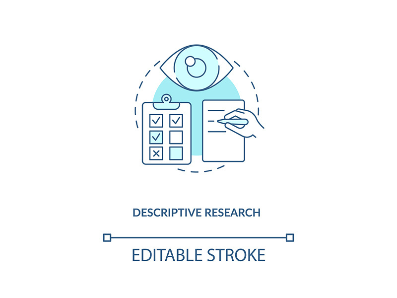 Descriptive research concept icon