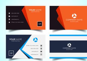 Double-sided creative and modern business card template. Vector illustration