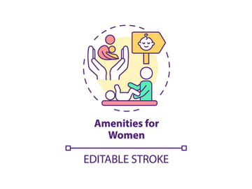 Amenities for women concept icon preview picture