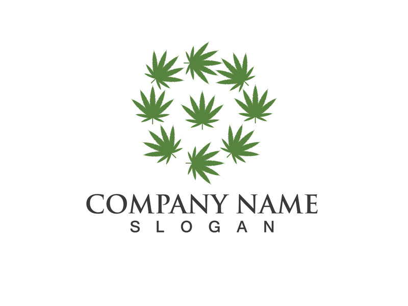 Canabis leaf vector illustration icon