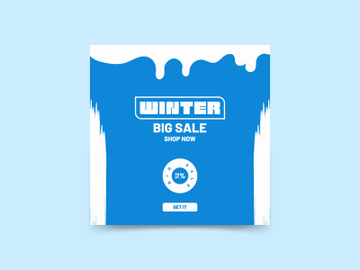 Modern Winter Social Media Post Template Design preview picture