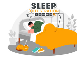 9 Young Person Sleeping Peacefully Illustration preview picture