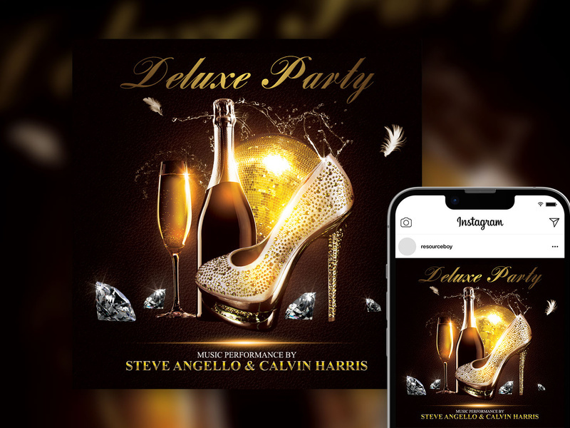 Free VIP Deluxe Party Instagram Post Template