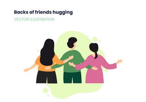 Friends hugging