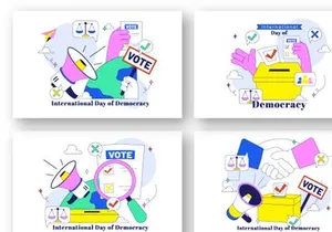 10 International Day of Democracy Illustration
