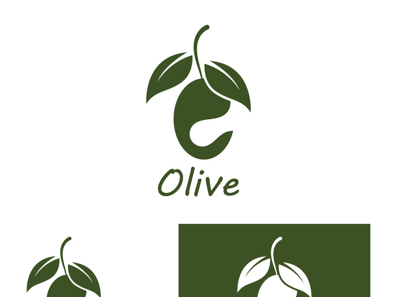 Olive fruit logo design.