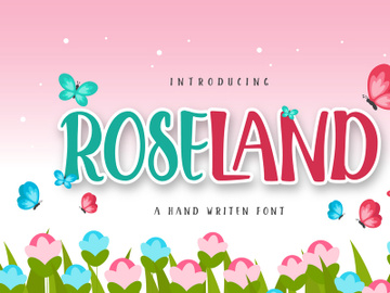 Roseland hand writen font preview picture