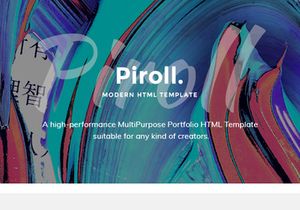 Piroll: A design template for agency/personal portfolio