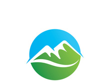 Mountain logo template. Vector illustration.