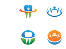 Dental care logo vector icon design