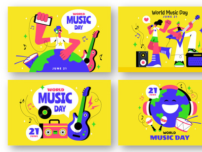 9 World Music Day Illustration