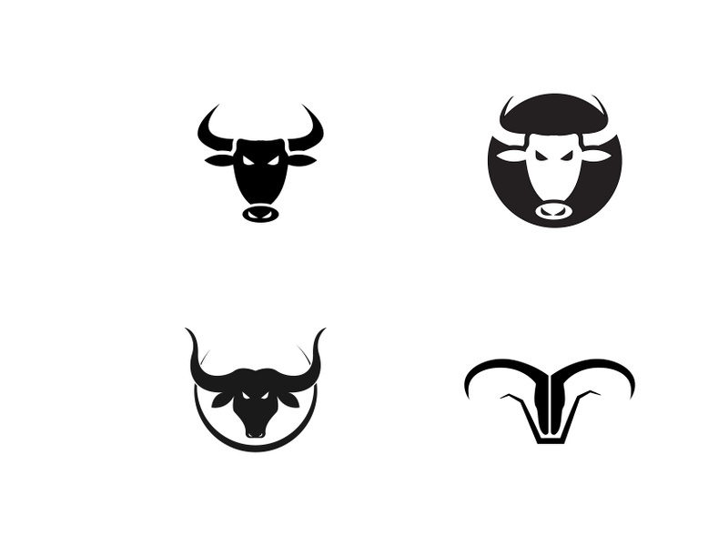 Longhorn simple flat logo design vector | Flat logo design, Logo design,  Flat logo