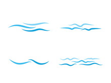 Water wave vector icon illustration