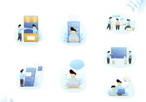 Harubiru - Work Team Company Illustration