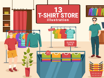 13 T shirt Store Illustration preview picture