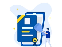 Qualification Certificate Illustration concept