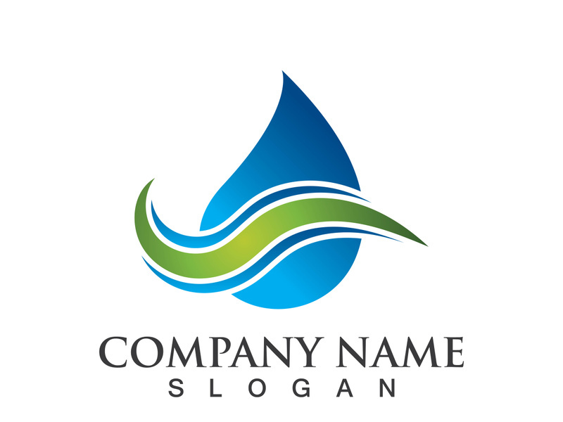 Water drop logo icon illustration template design