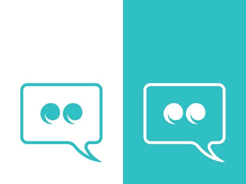 Speech bubble icon logo template vector illustration