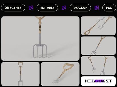 Long Garden Fork Mockup