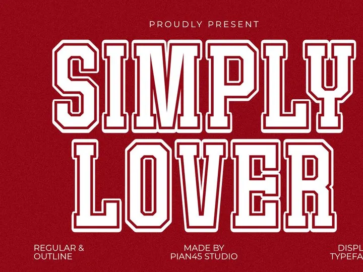 Simply Lover - Display Font