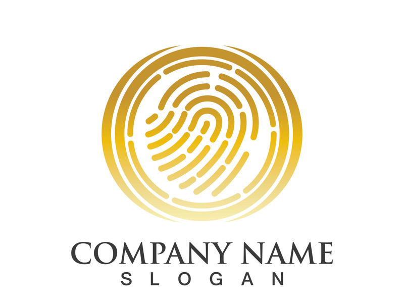 Fingerprint logo vector illustration icon template design