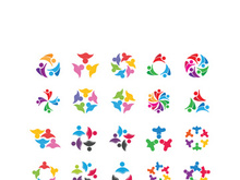 Community logo and symbol vector icon template