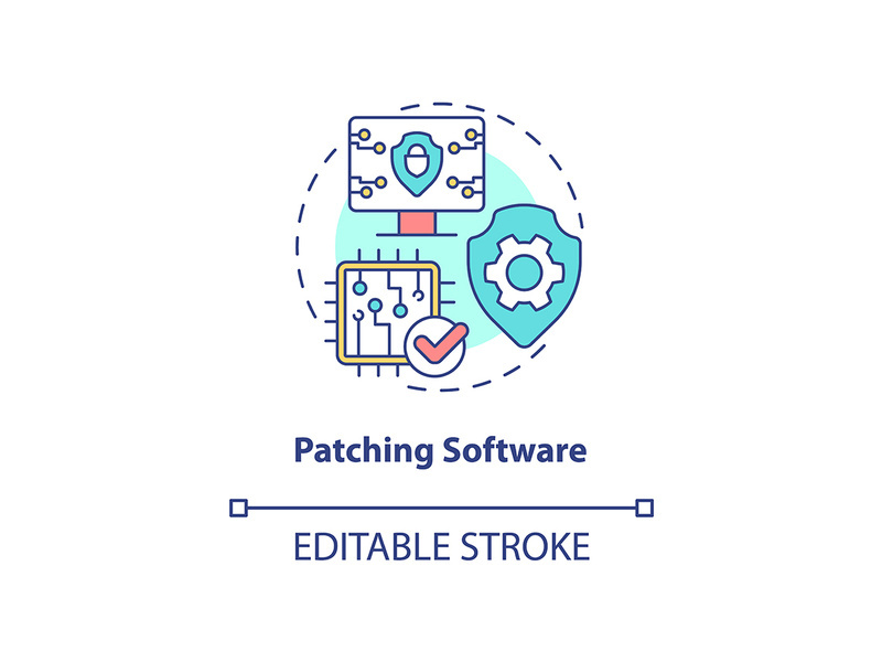 Patching software concept icon