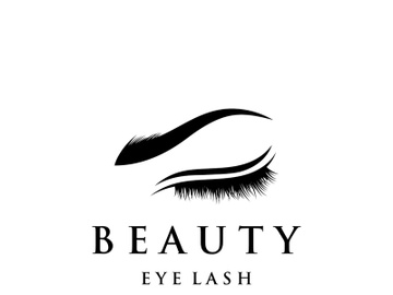 Luxurious and colorful eyelash extension logo. preview picture