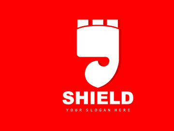 Shield Logo, Safe And Strong Security Vector, Design, Protection Simple Style, Template Brand Icon preview picture
