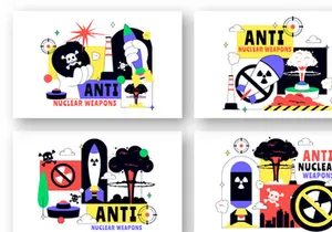 10 Anti Nuclear Weapons Protest Illustration