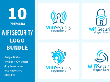 10 Wifi Security Logo Bundle preview picture