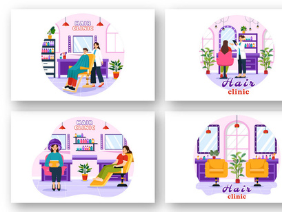 8 Hair Clinic Illustration