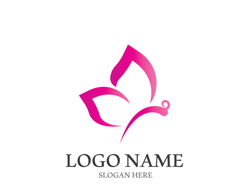 Butterfly logo icon vector design illustration