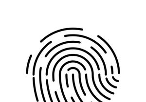 Digital fingerprint vector illustration logo icon