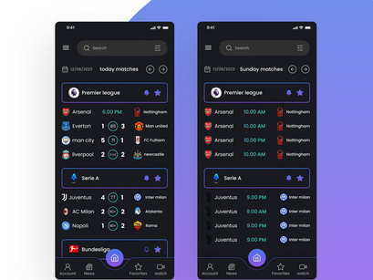 Live Score App UI Kit