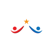 People star logo design to achieve a success or dream.